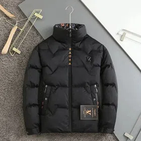 Louis Vuitton LV new stand collar printed 90 white duck down jacket metal label warm jacket-4333  