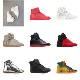 Maison Margiela Future Calfskin Round-Toe Lace-Up High-Top Sneakers-6003  