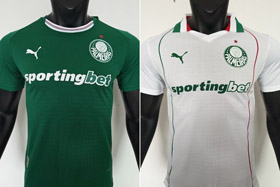 2627 Palmeiras Home & Away Short-Sleeve Jersey-6052  