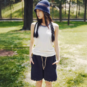 Adidas Originals Openwork Crochet Knit Five-Point Shorts-6419  